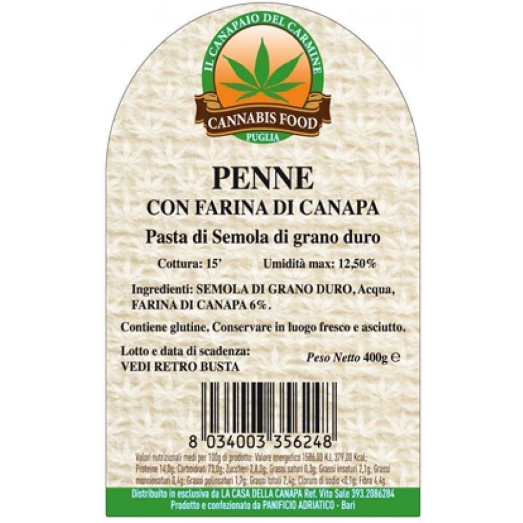 PENNE con Farina di CANAPA