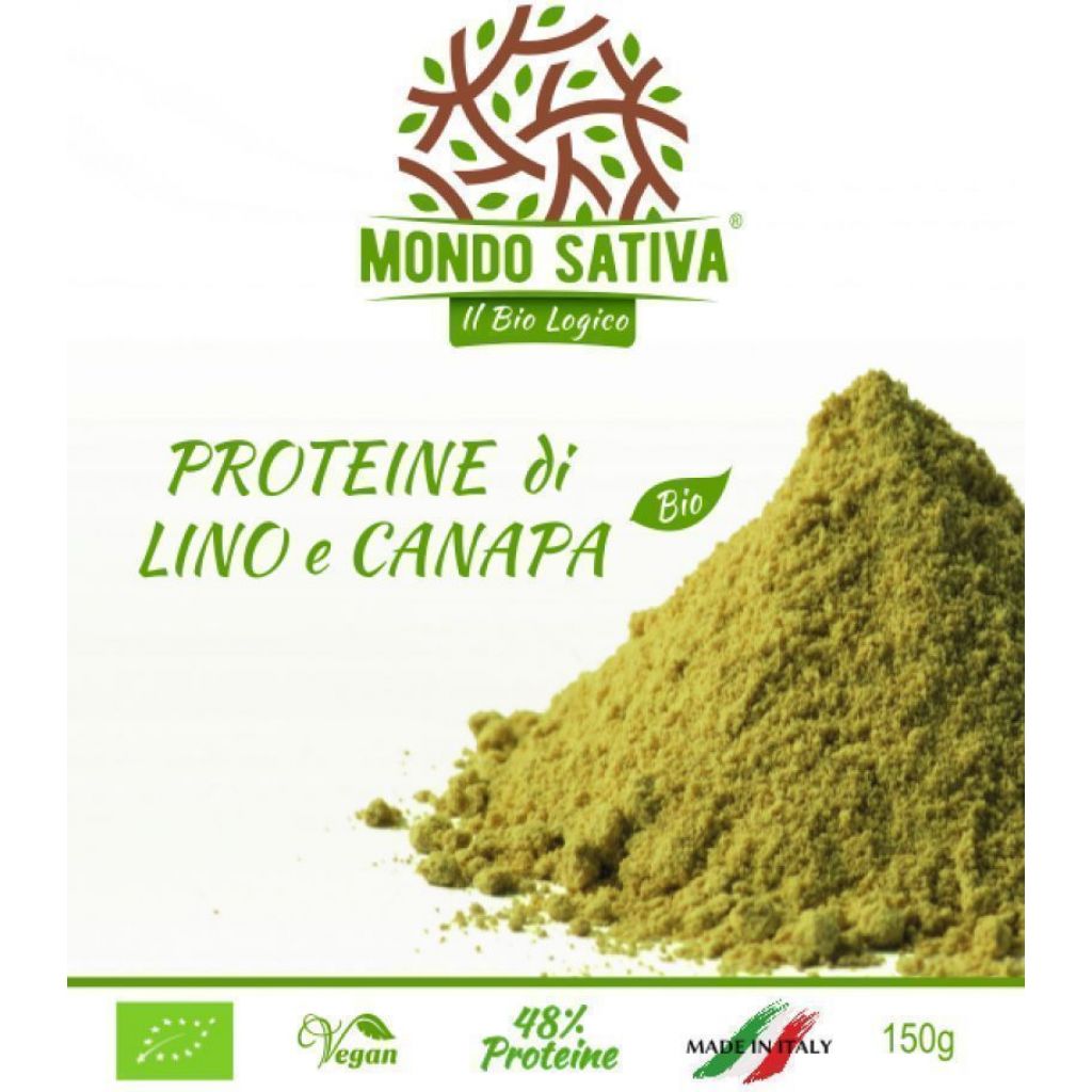 Proteine di lino e canapa bio - 48% Proteine - 150 gr