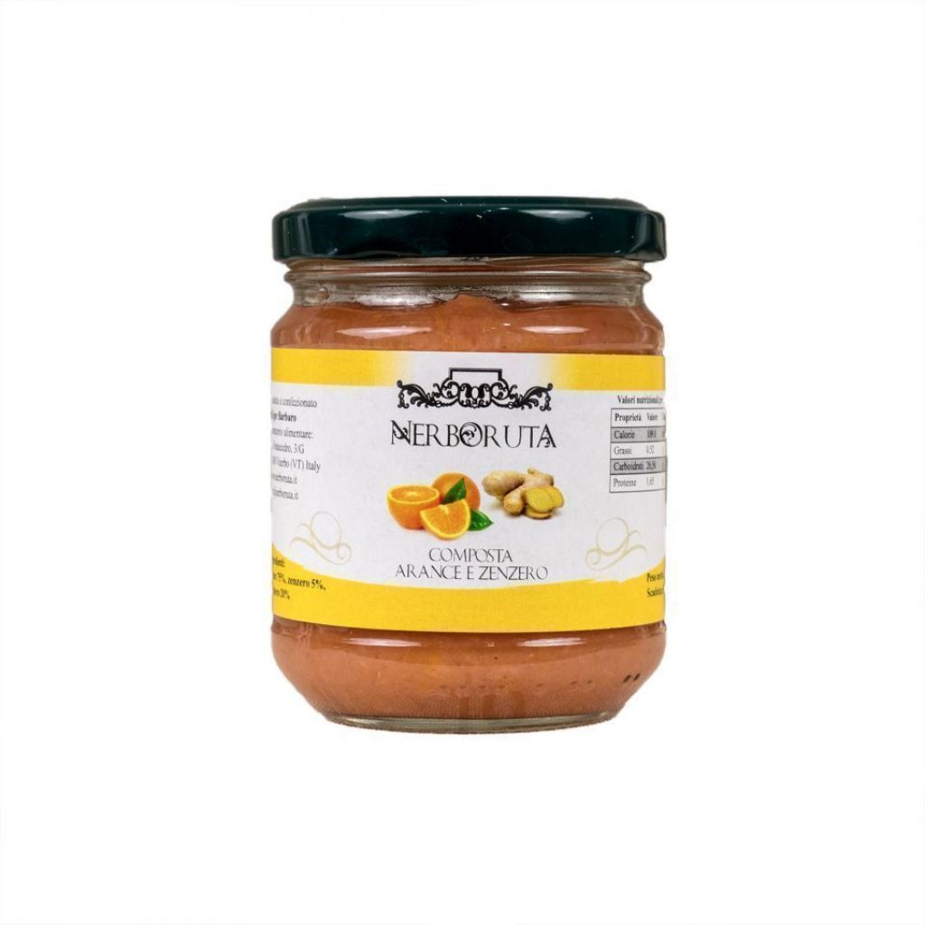 Composta di arance e zenzero di Sicilia artigianale 200 g.