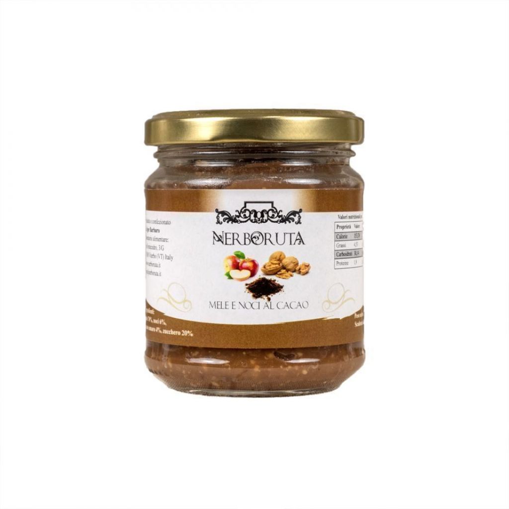 Composta di mela noci e cacao amaro artigianale 200 g.