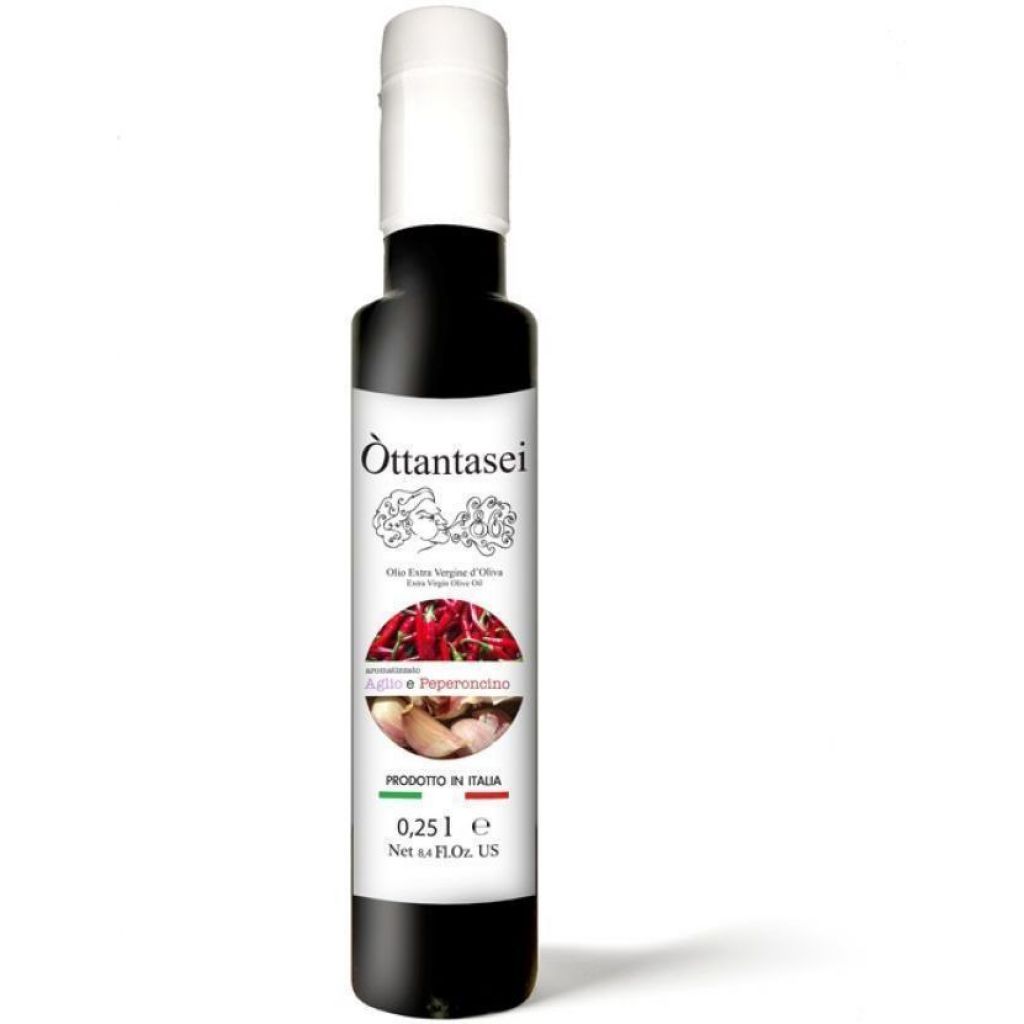"OTTANTASEI" EVOO AGLIO/PEPERONCINO - BOTTIGLIA DA 0,25 LITRI