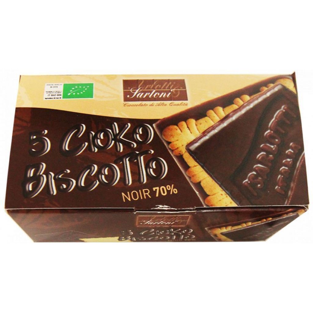 CIOKOBISCOTTO BIO 100 g Cioccolato Fondente e Biscotto petit
