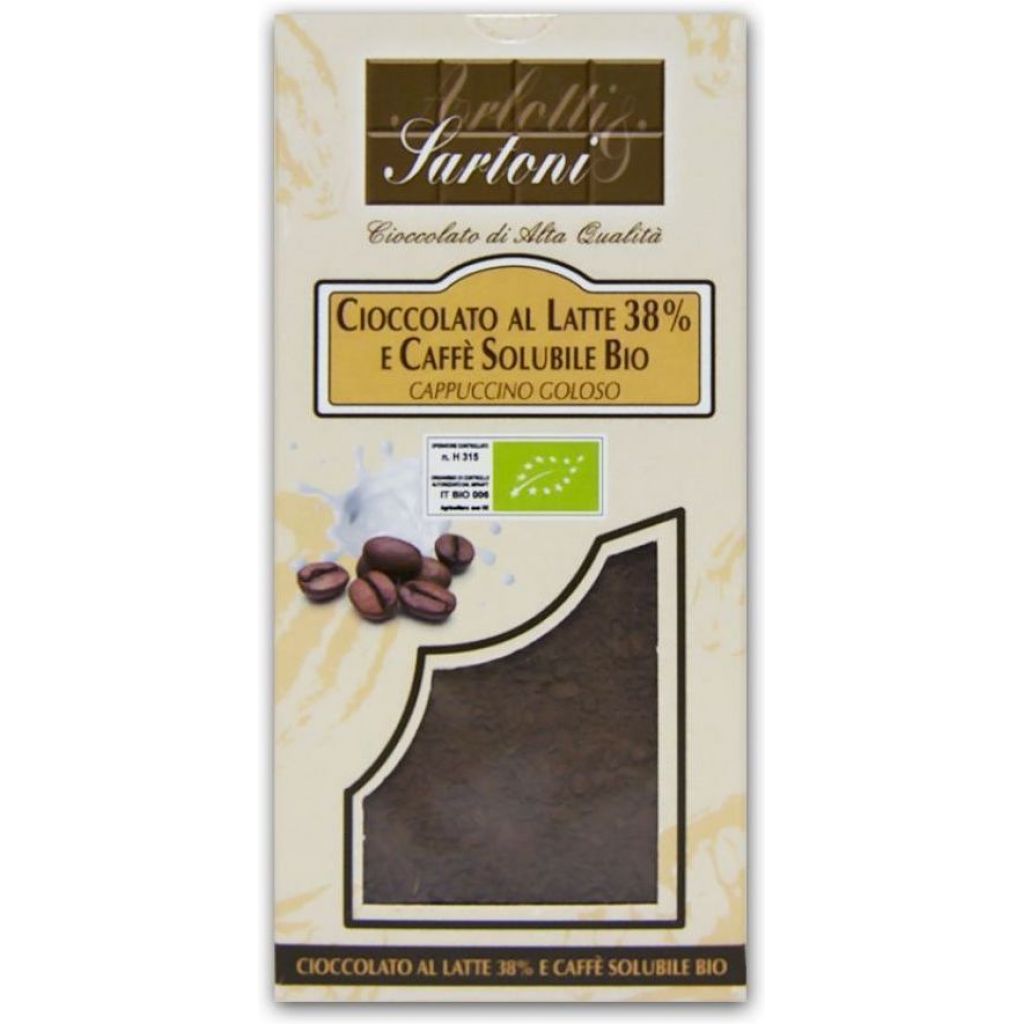 Cioccolato al Latte 38% e Caff&egrave; BIO