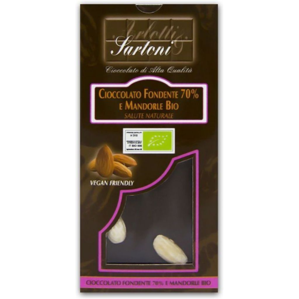 Cioccolato Fondente 70% e Mandorle Bio