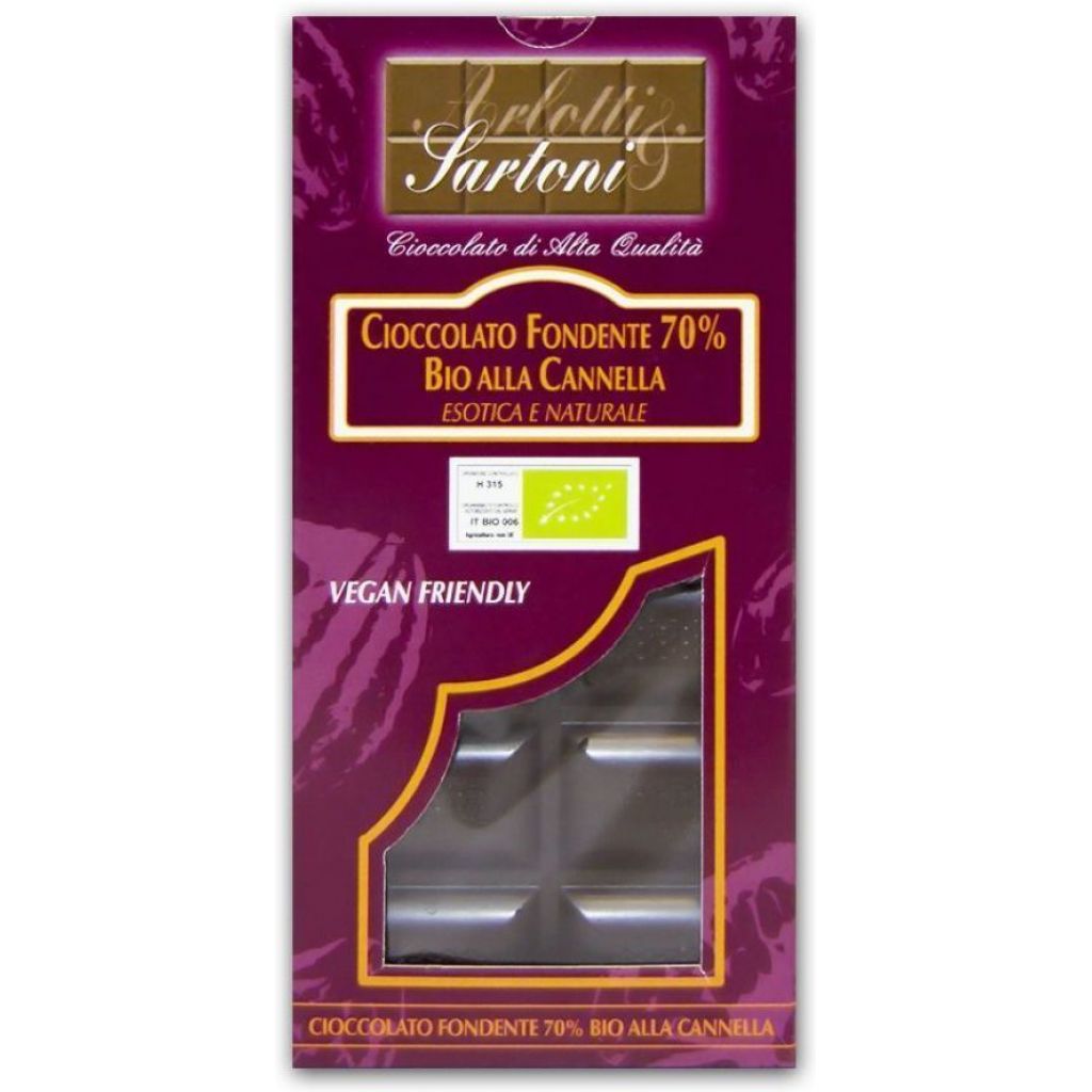 Cioccolato Fondente 70% BIO alla CANNELLA