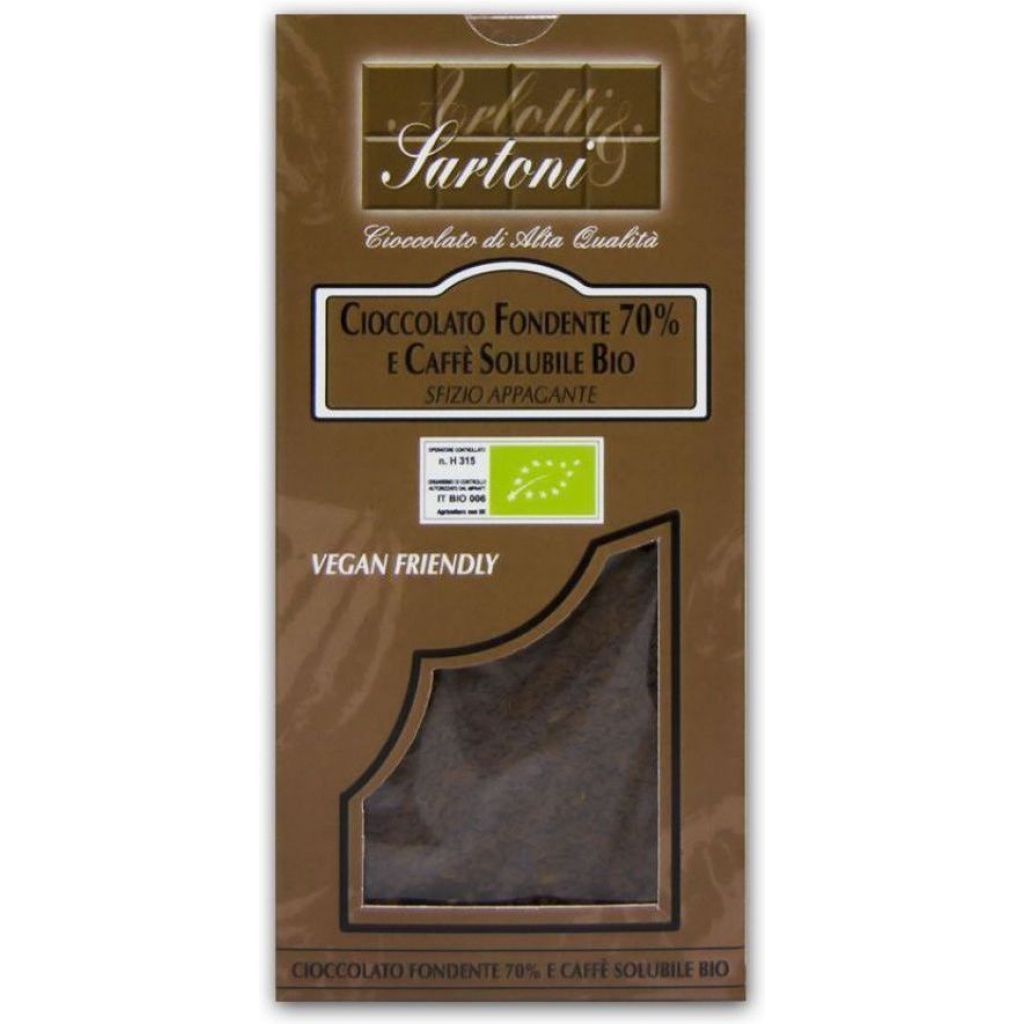 Cioccolato Fondente 70% BIO e CAFFE&rsquo; SOLUBILE