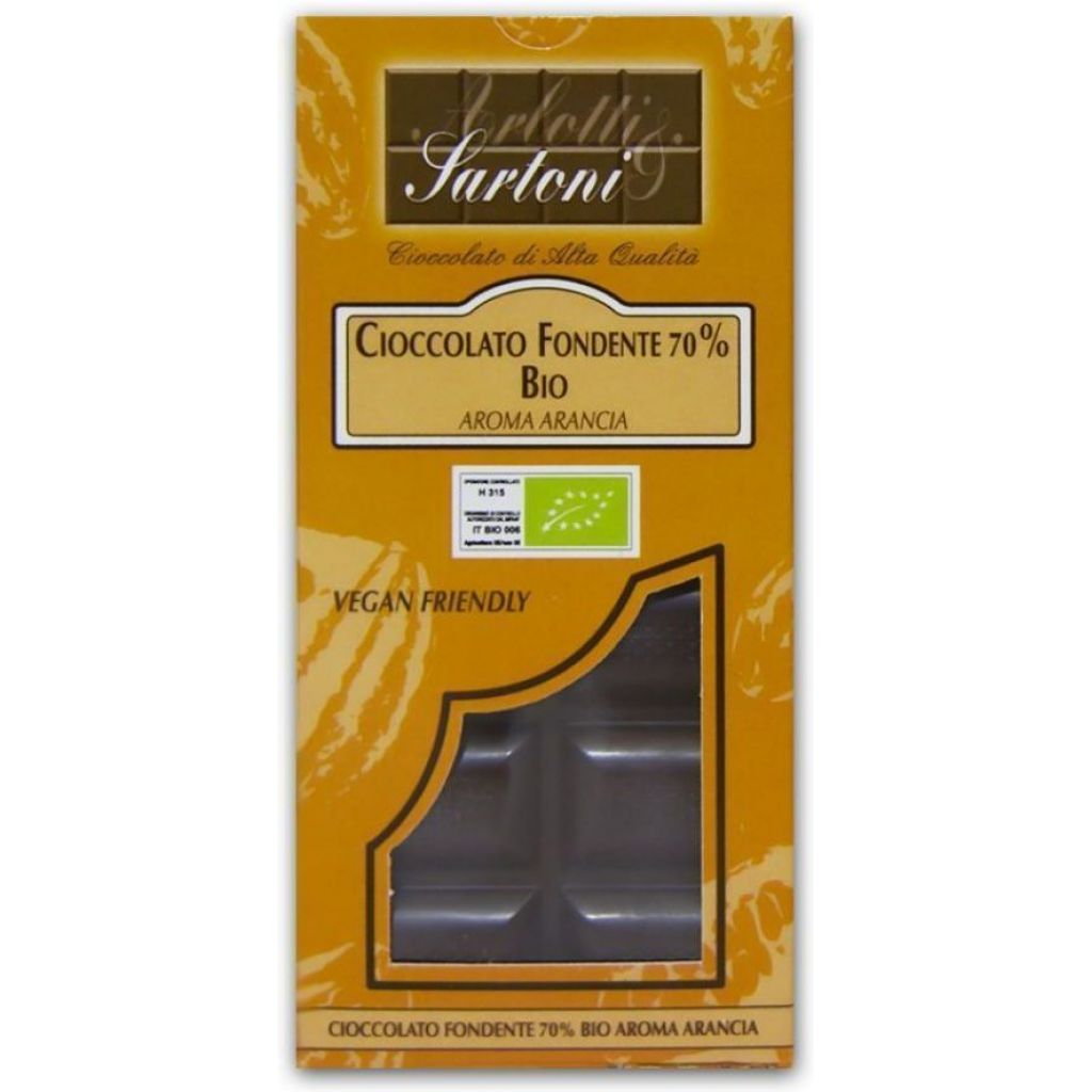 Cioccolato fondente 70% BIO - Aroma ARANCIA