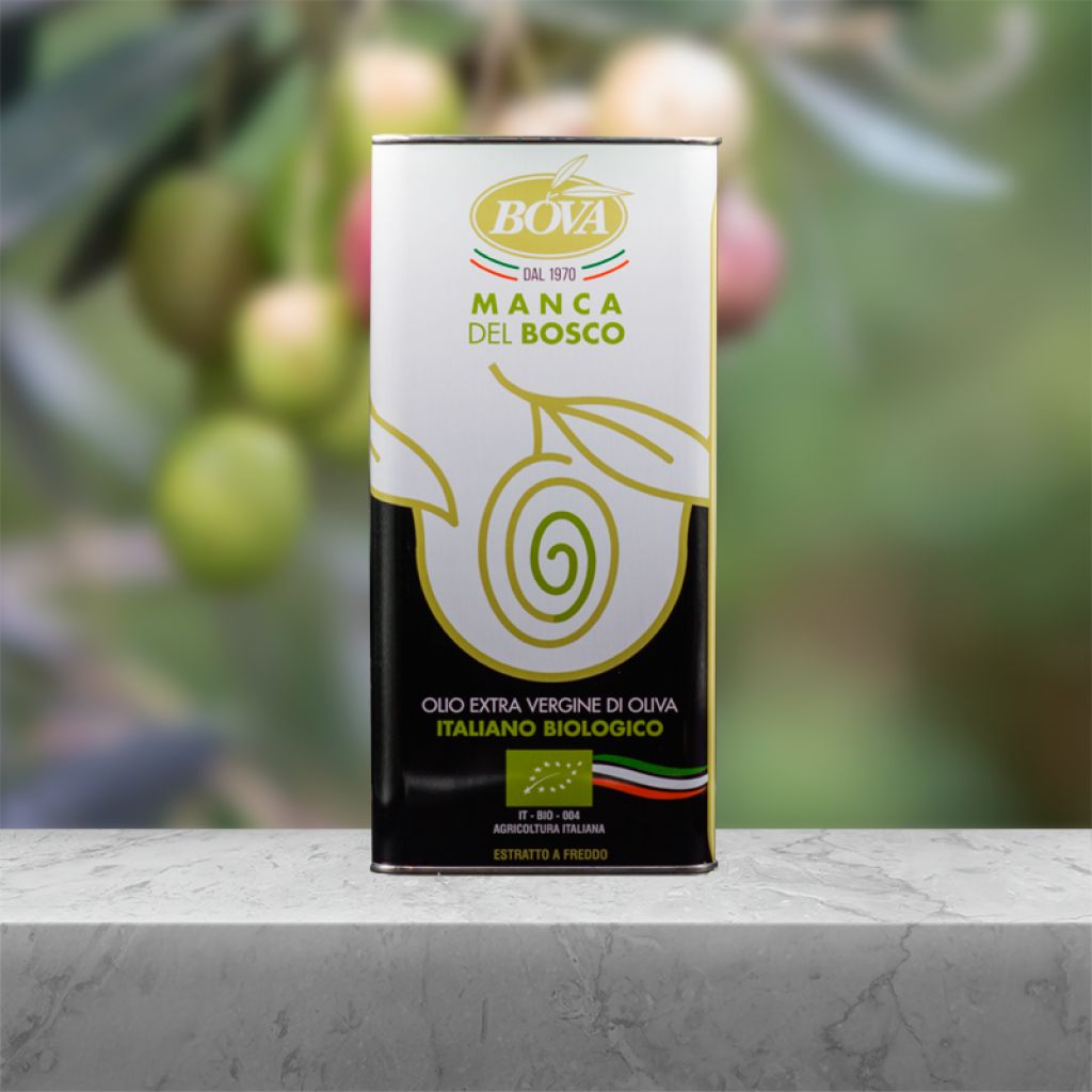 Olio Biologico lattina da 5 litri Manca del bosco raccolta ottobre 2026