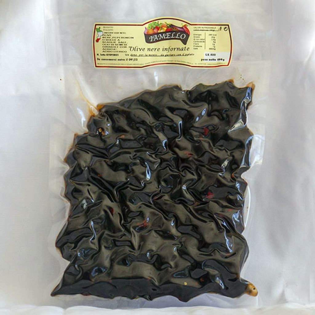 Olive nere infornate con nocciolo da 1 Kg