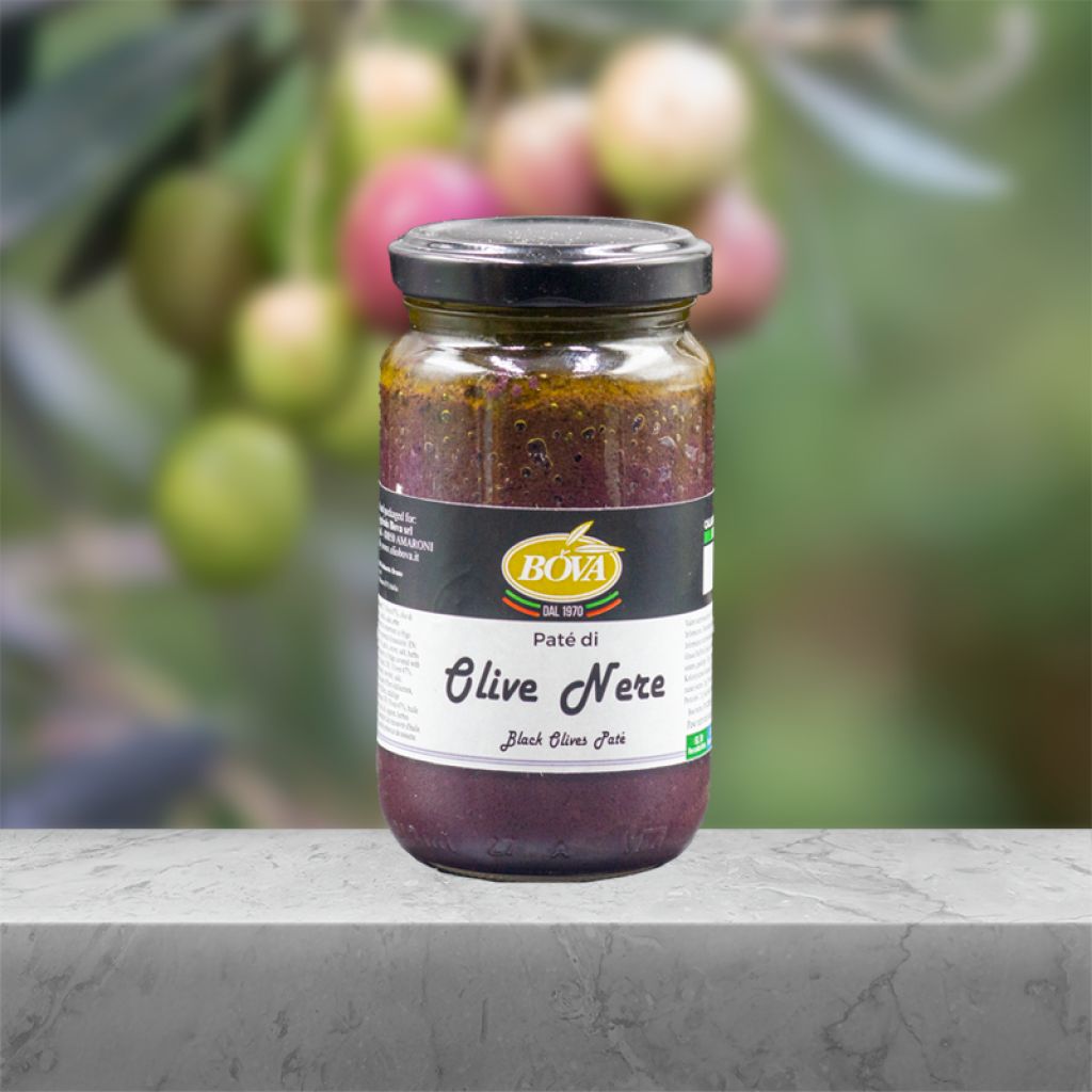 Vasetto di pat&egrave; di olive nere da 212 gr