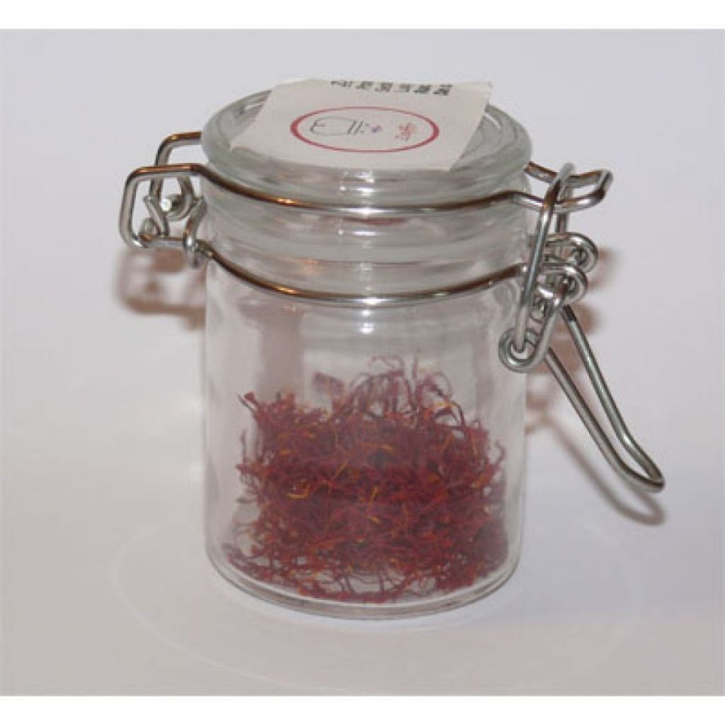 Barattolino di vetro con 1 grammo di zafferano