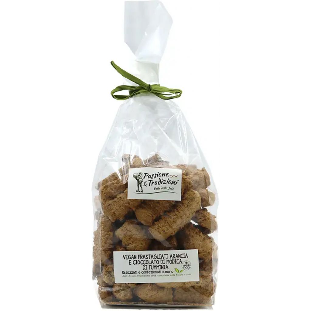 Biscotti Vegani Frastagliati di Tumminia Arancia e Cioccolato 350gr