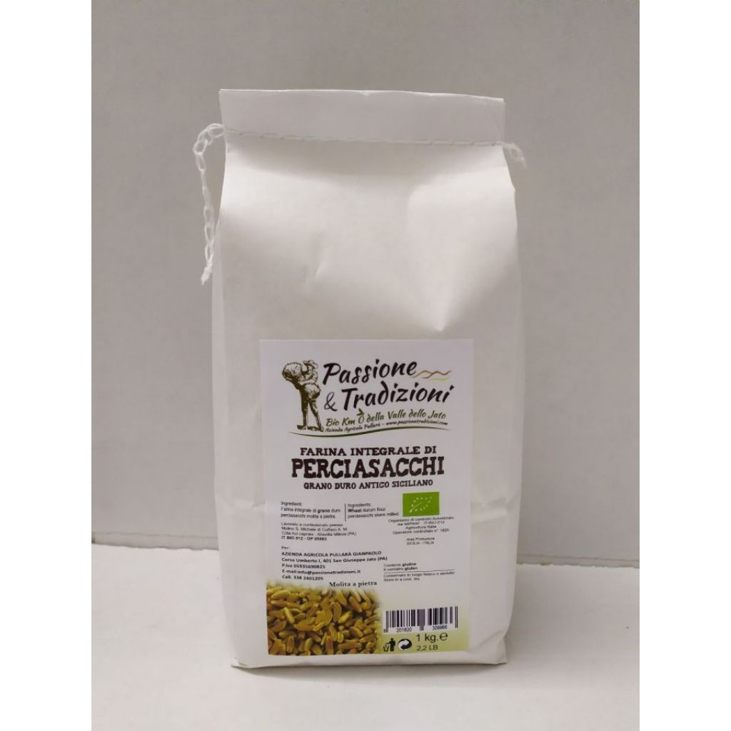 Farina Bio Perciasacchi (strazzasacchi) Molita a Pietra 1Kg