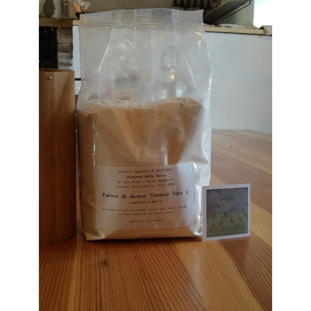 Farina di grano tenero integrale macinata a pietra - 1 Kg