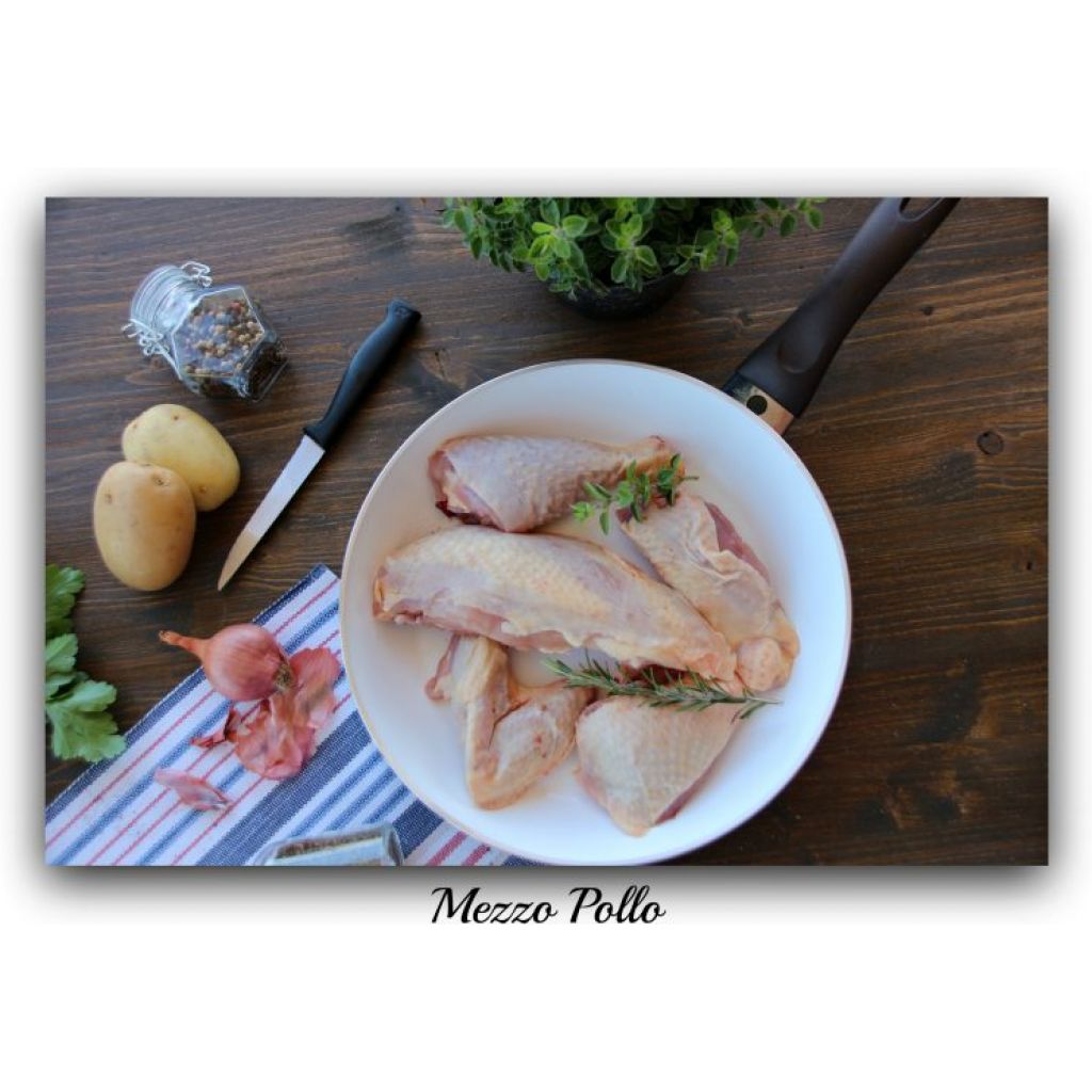 Vaschetta mezzo pollo a pezzi