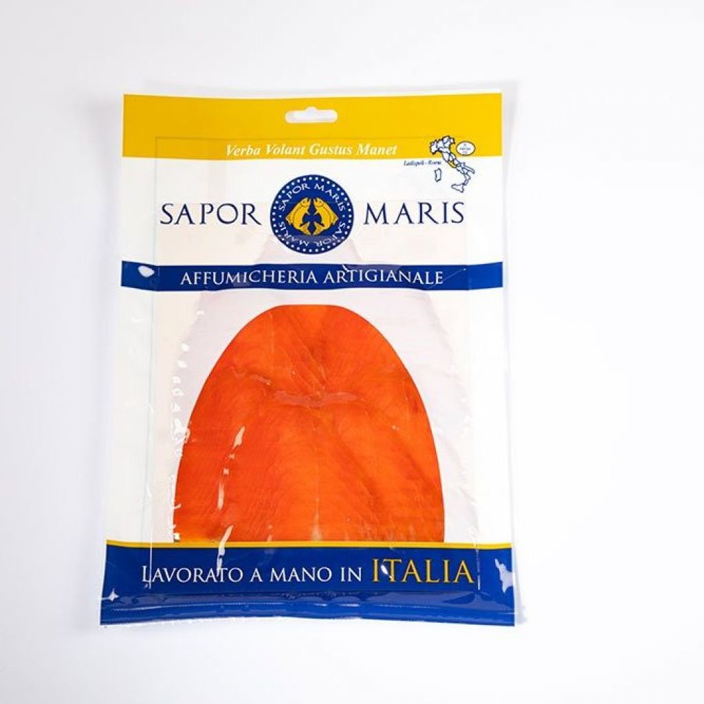 SALMONE SELVAGGIO SOCKEYE PREAFFETTATO AFFUMICATO 100g