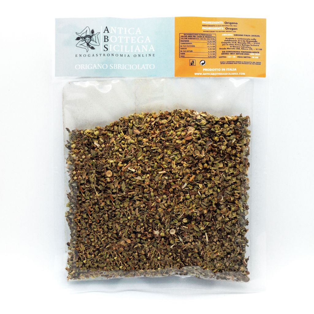 Origano siciliano sbriciolato in busta - 30g