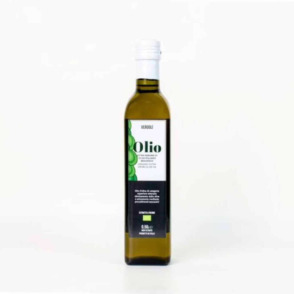 Olio Extra Vergine d'oliva italiano Biologico Verdol&igrave; - 0,50 cl