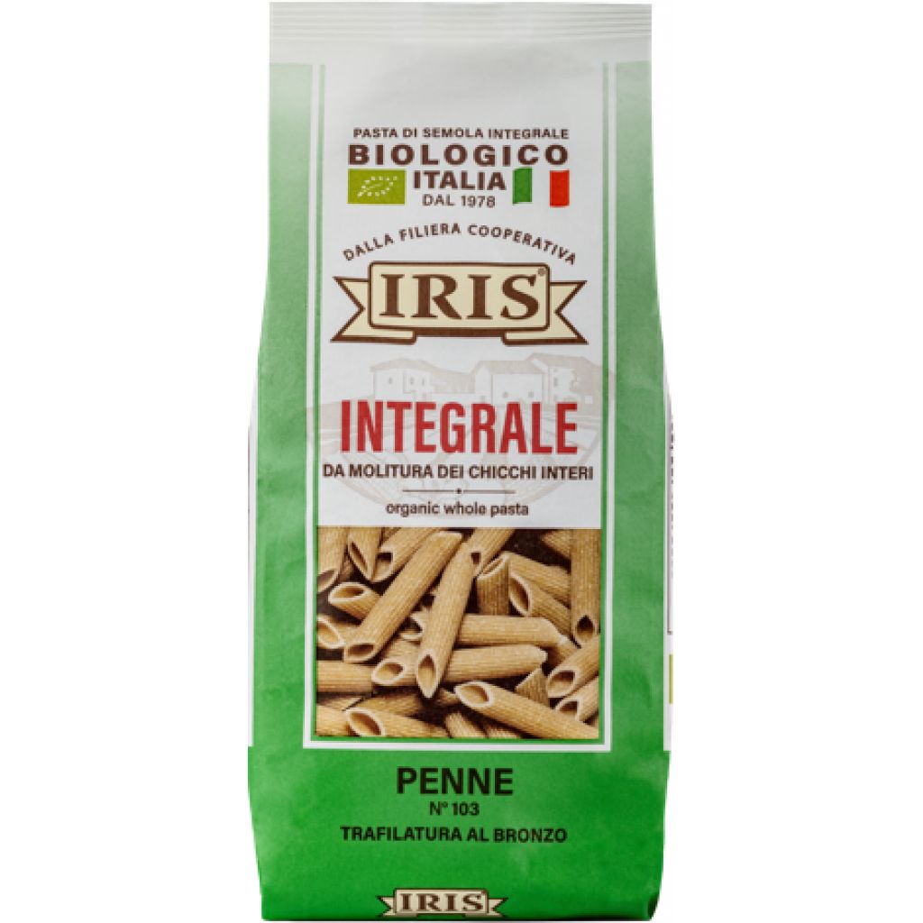 Organic wholemeal penne IRIS 500 g
