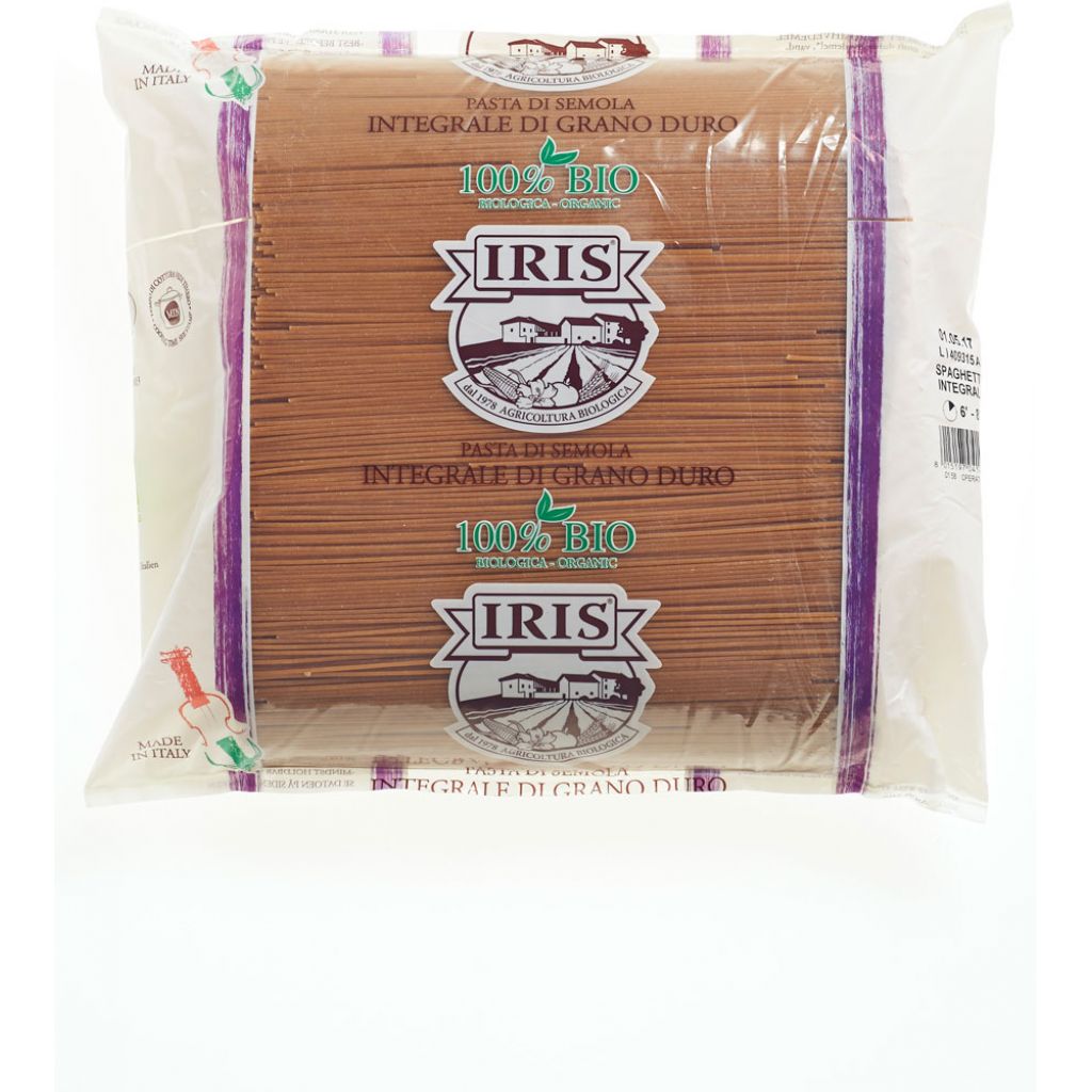 Organic wholemeal spaghetti IRIS 5 Kg