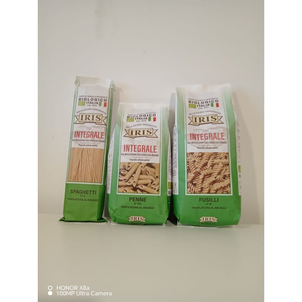 Wholemeal pasta mixed sizes organic IRIS 500g