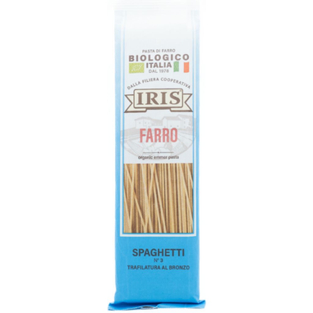Organic semi-wholemeal spelled spaghetti IRIS 500 g