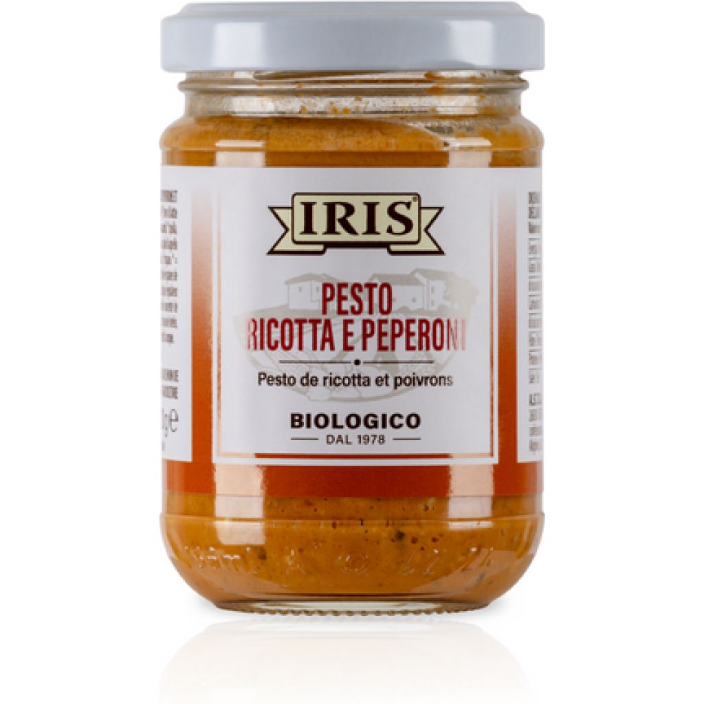 Pesto Ricotta e Peperoni bio IRIS 120g - Confezione da 6 pz.