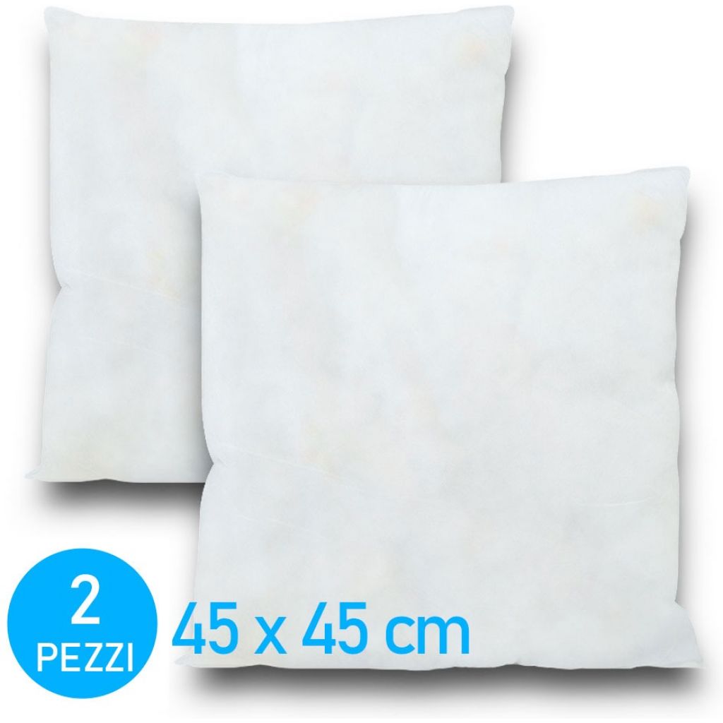 EcoSanatex Imbottitura Anima Cuscino Eco Sostenibile per Arredamento 2 pezzi 45x45cm
