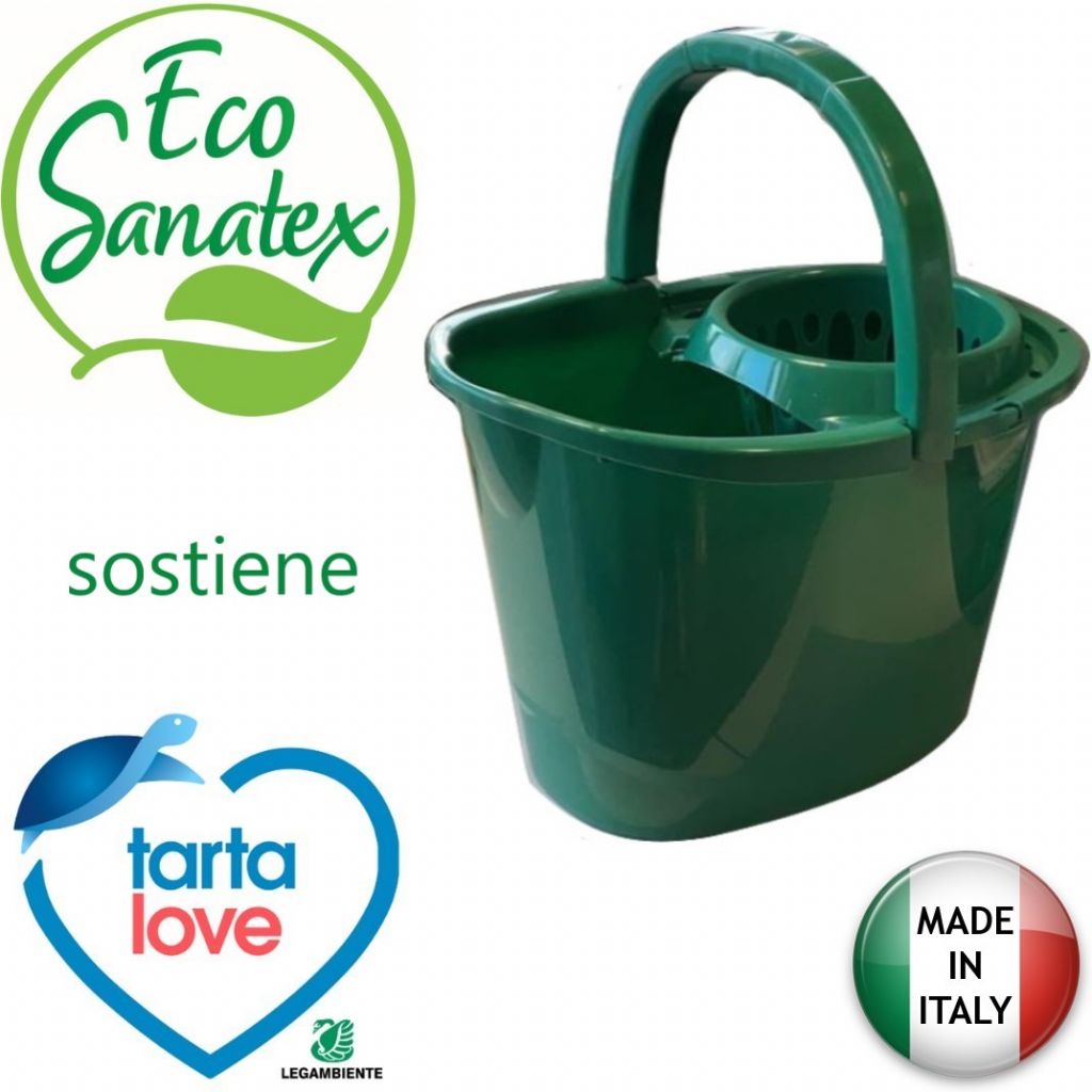 EcoSanatex - TartaLove (Legambiente)  Secchio 13 Litri con Strizzatore