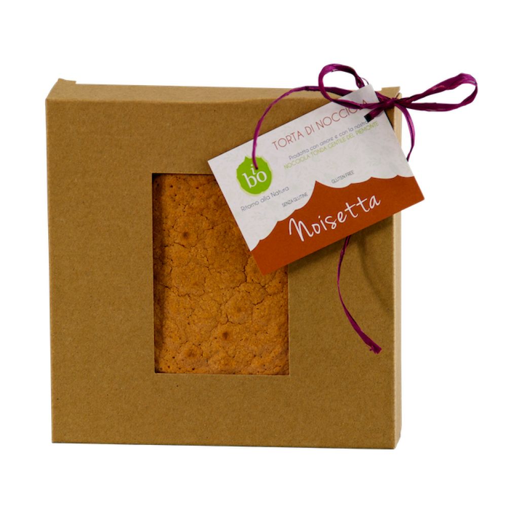 Torta di nocciole senza glutine 300 gr con scatola