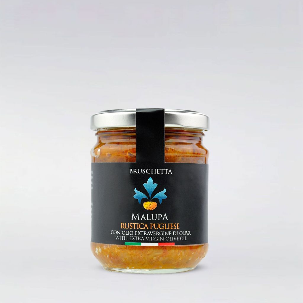 BRUSCHETTA RUSTICA PUGLIESE CON LAMPASCIONI E POMODORI - 185 GR