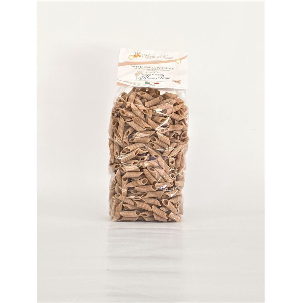 Mezze penne INTEGRALI | Pasta Farina Russello | 500 gr