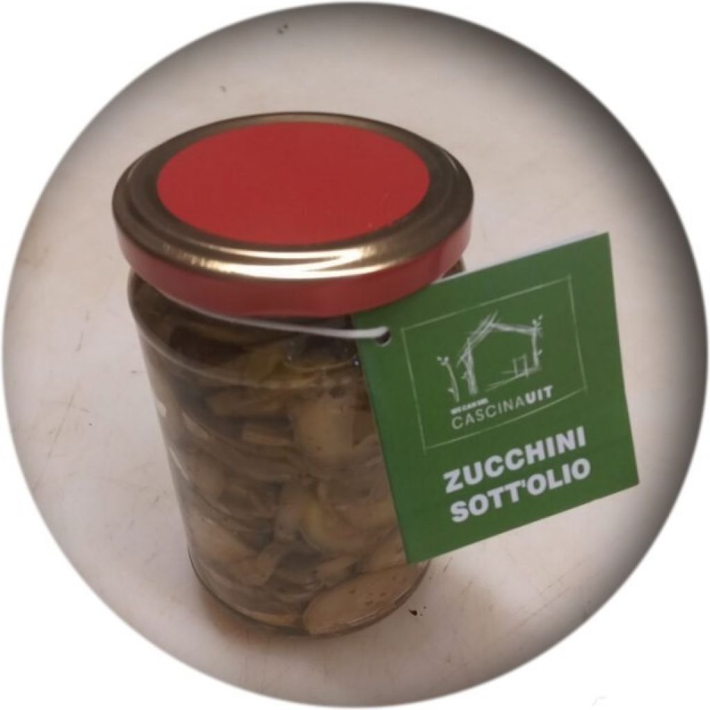 Zucchine sott'olio barattolo da 200 gr sgocciolato
