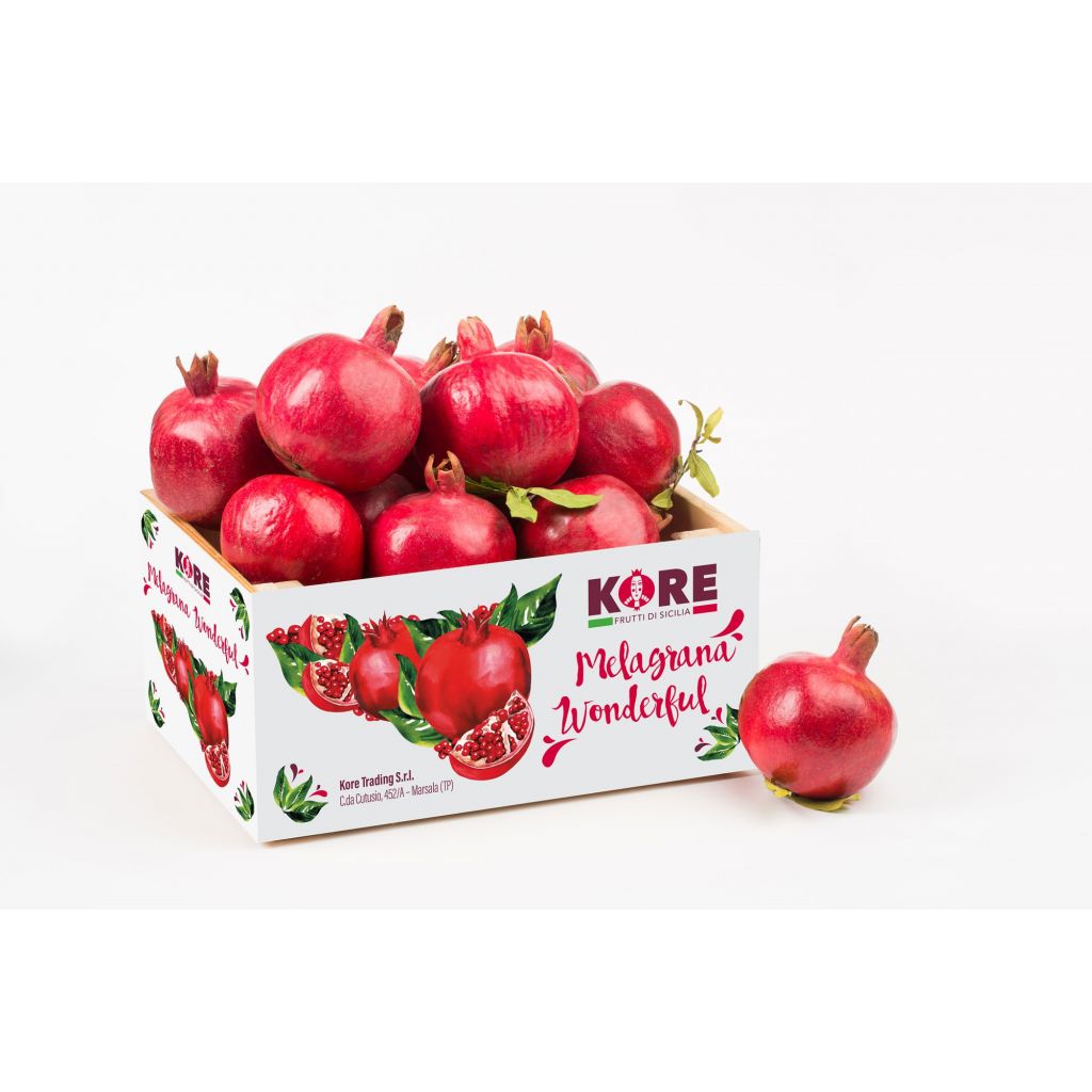 Cassetta di melagrana fresca siciliana qualit&agrave; premium taglio spremuta 15 Kg