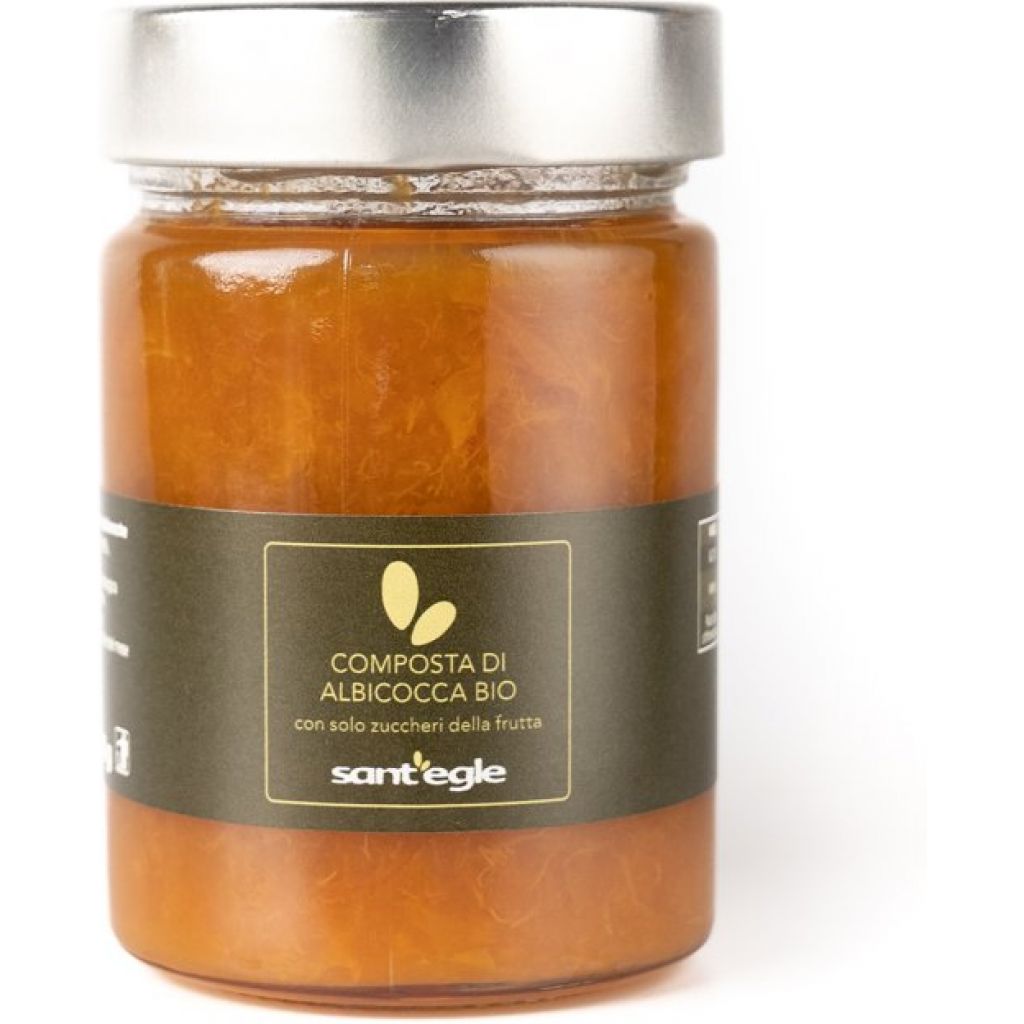 Organic apricot fruit compote, without added sugars, 330gr
