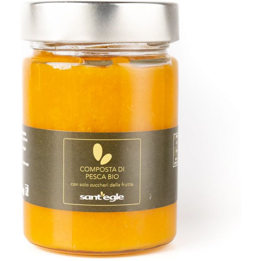 Fruit compote Organic peach, without added sugars, 330gr