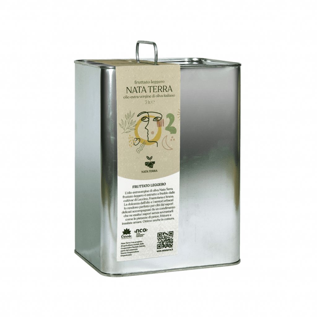 Olio Evo Nata Terra Latta da 3 lt Fruttato Leggero