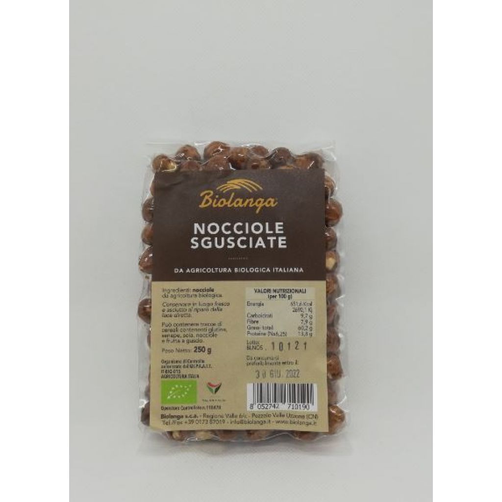 Nocciole TGT sgusciate bio sottovuoto 250 g