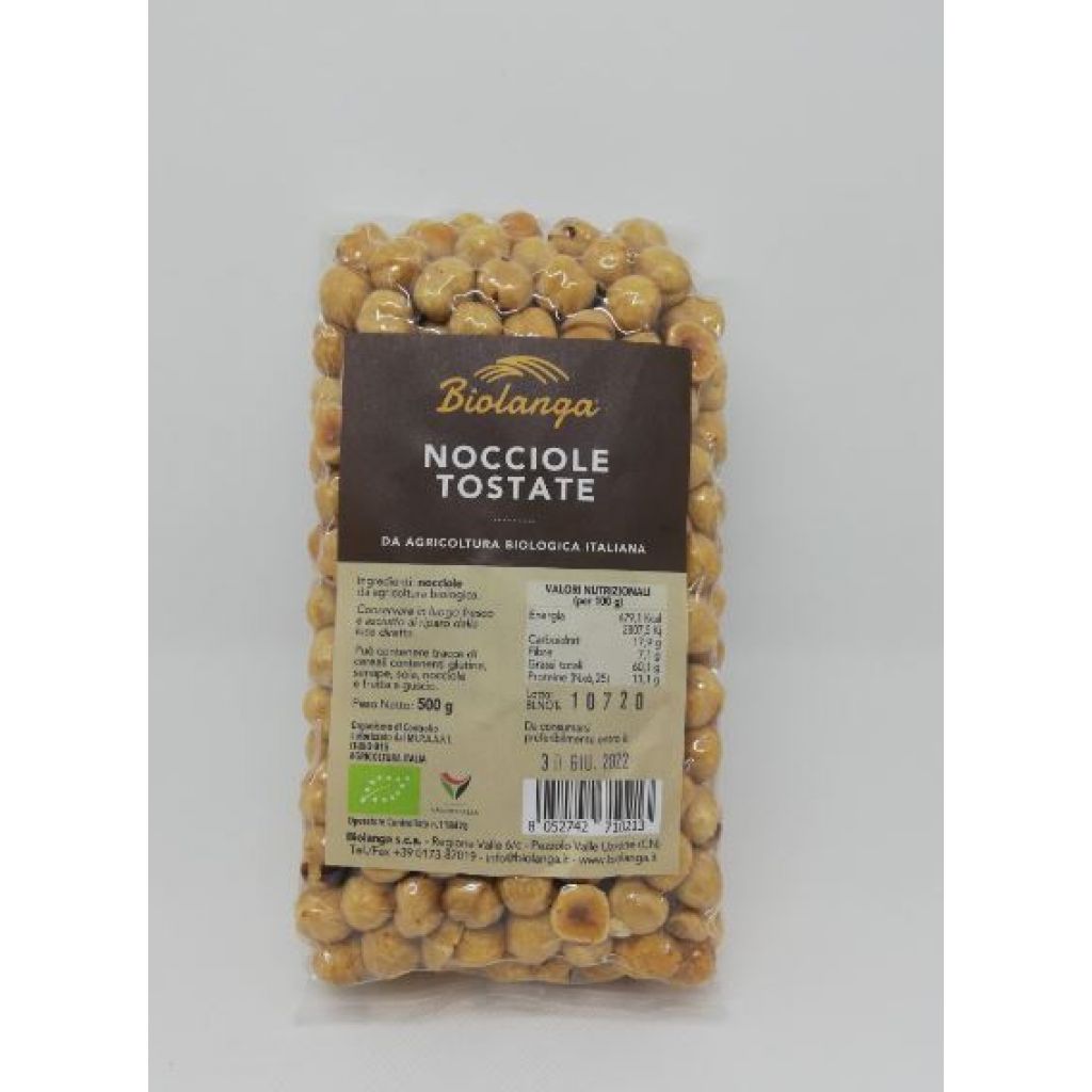 Nocciole TGT tostate bio sottovuoto 500 g