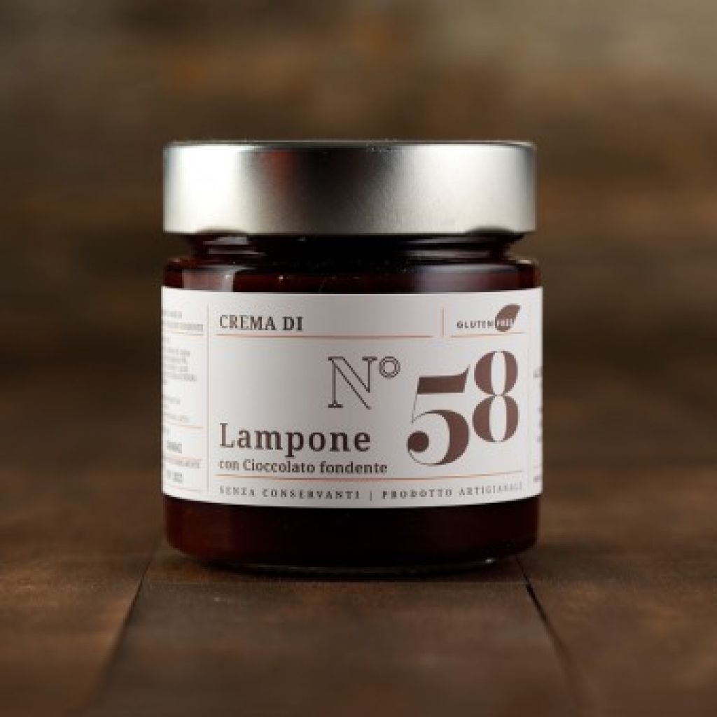 Crema n&deg;58 di lampone e cioccolato fondente