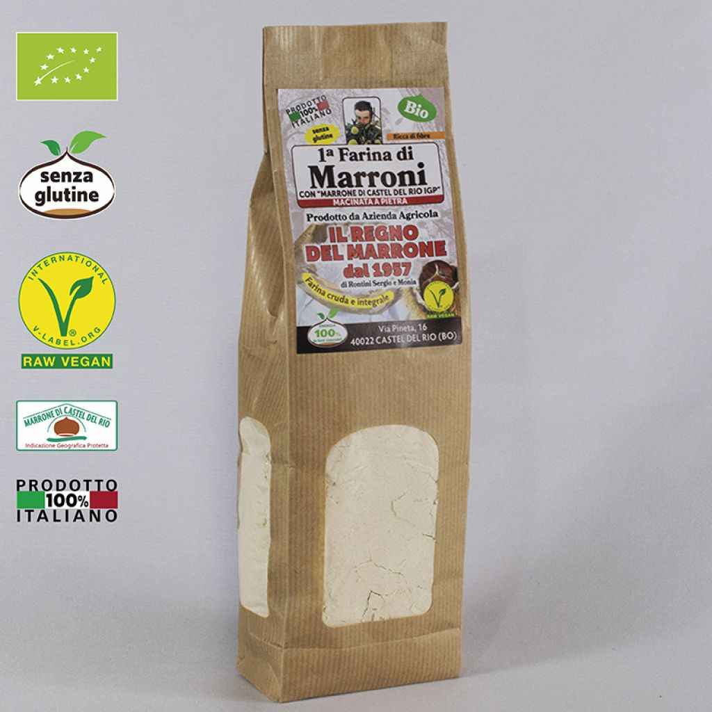 1&deg; FARINA DI MARRONI CON &ldquo;MARRONE DI CASTEL DEL RIO IGP&rdquo; GR. 400