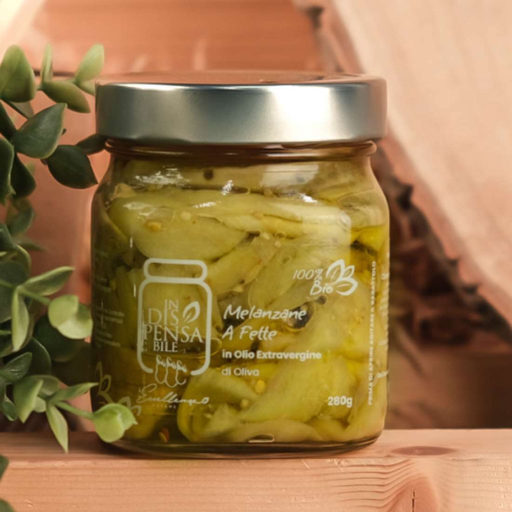 MELANZANE A FETTE IN OLIO EXTRAVERGINE D&rsquo;OLIVA BIO 280G