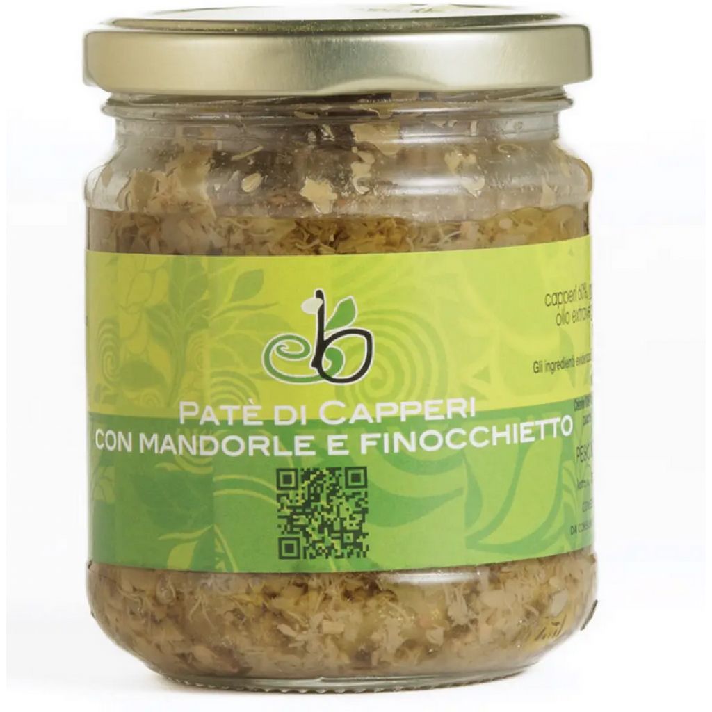Pat&egrave; di capperi con mandorle e finocchietto 180g