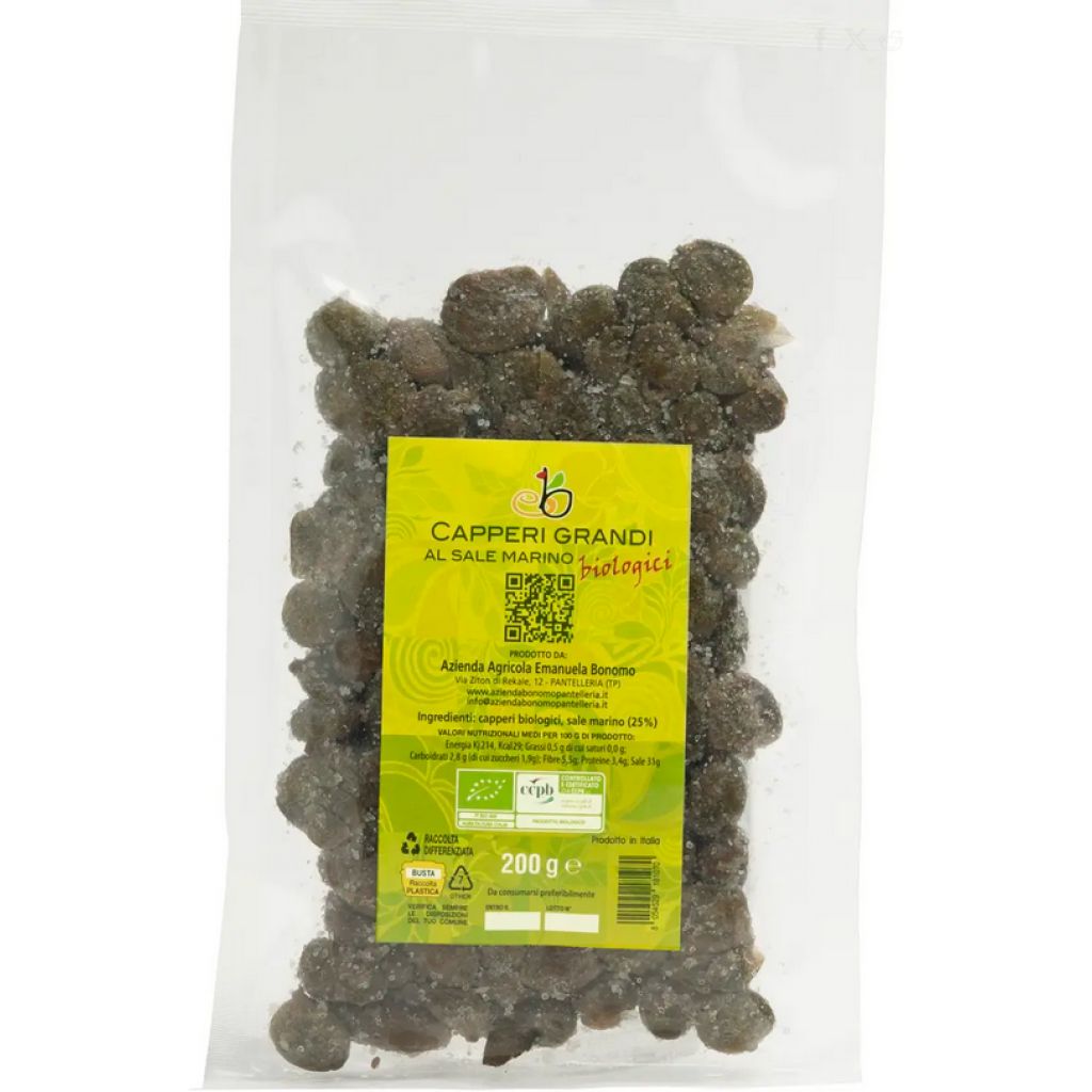 Capperi grandi sale marino BIO 200g