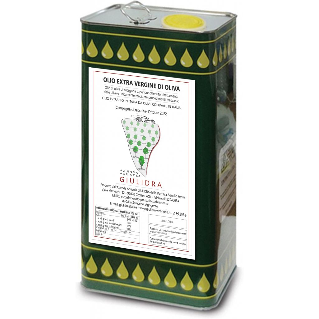 OLIO EXTRA VERGINE DI OLIVA MOLITO A FREDDO - LITRI 10