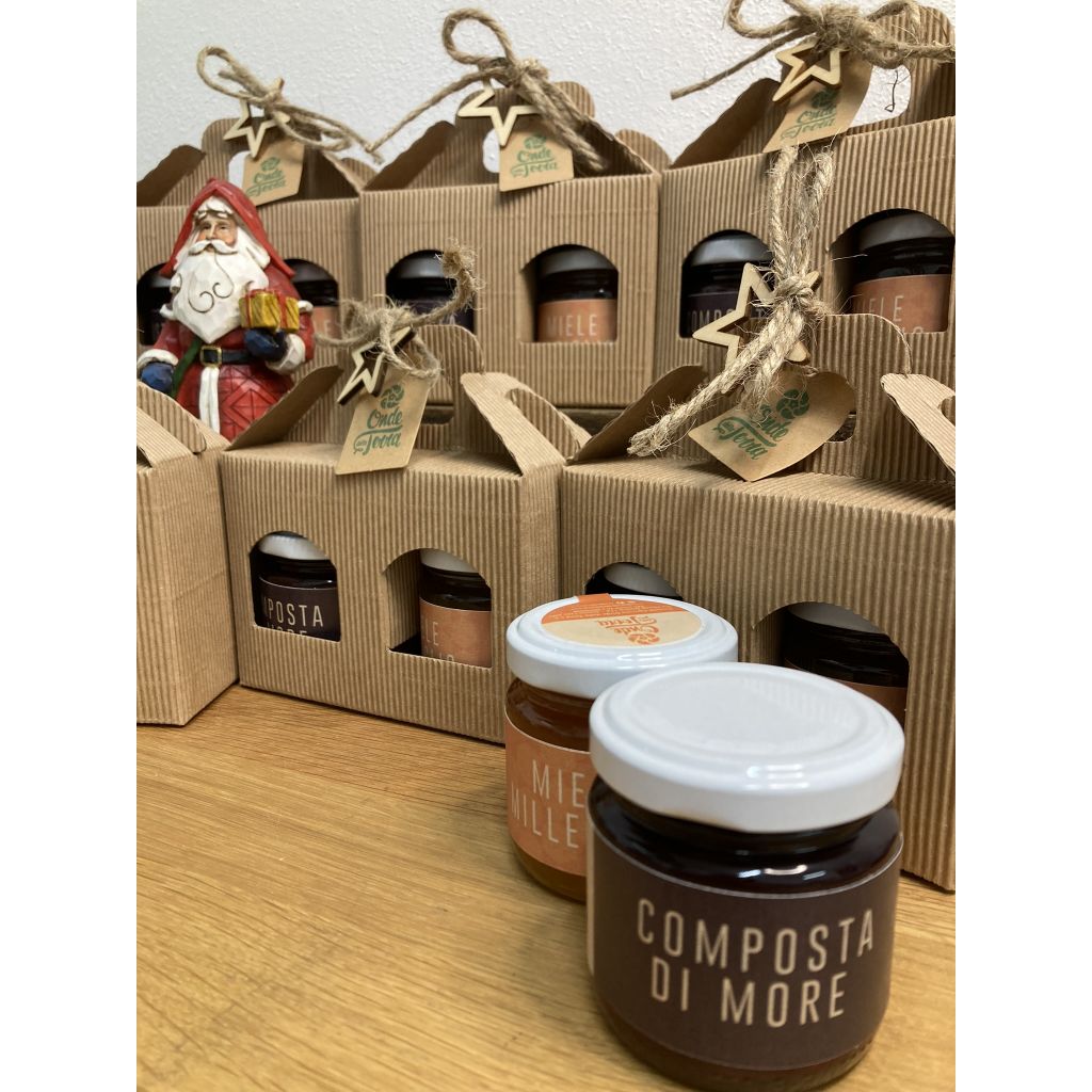 Valigetta Miele e More (Miele millefiori 125gr, composta more)