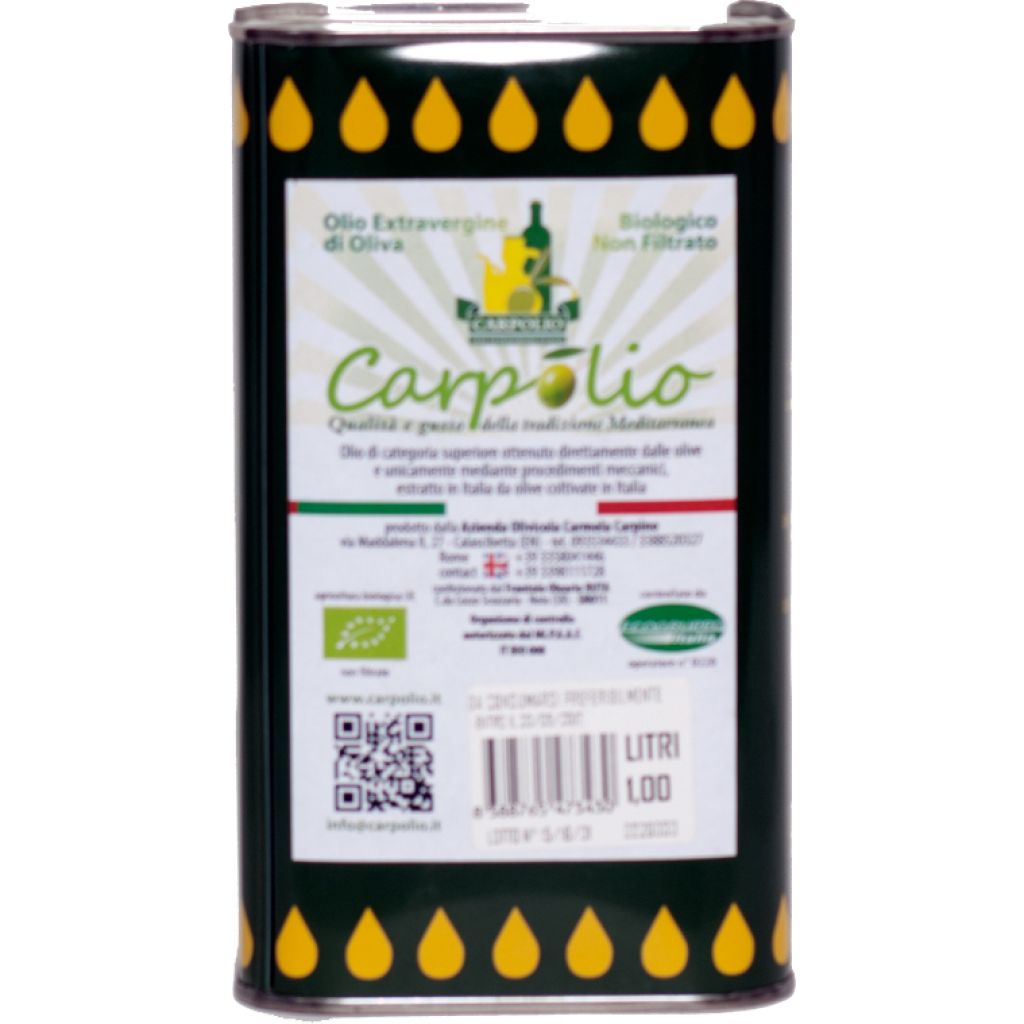 Olio Extravergine di Oliva Biologico - Bag in Box da 5 Lt