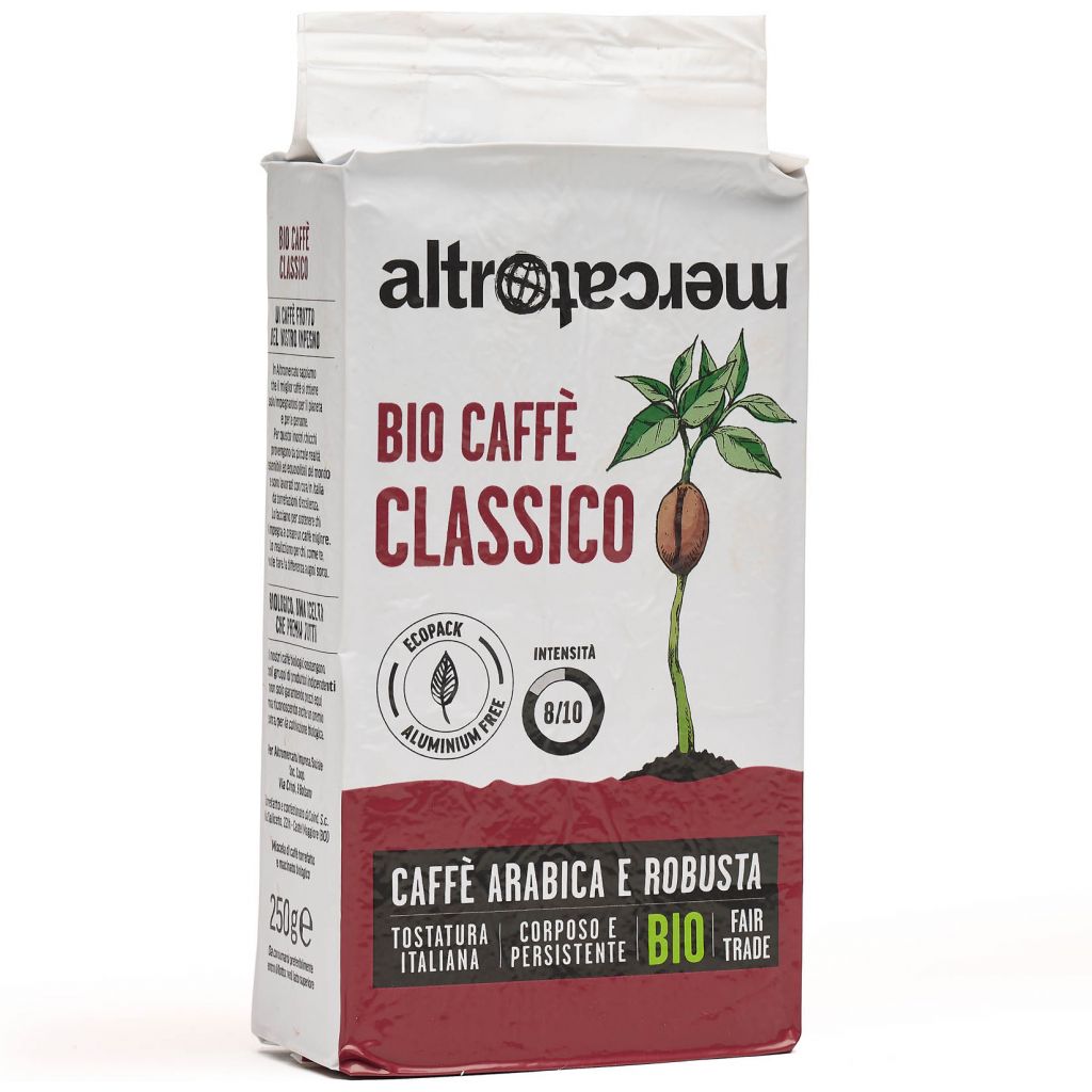 Caff&egrave; miscela Biocaff&egrave; classico - macinato moka - bio - 250g