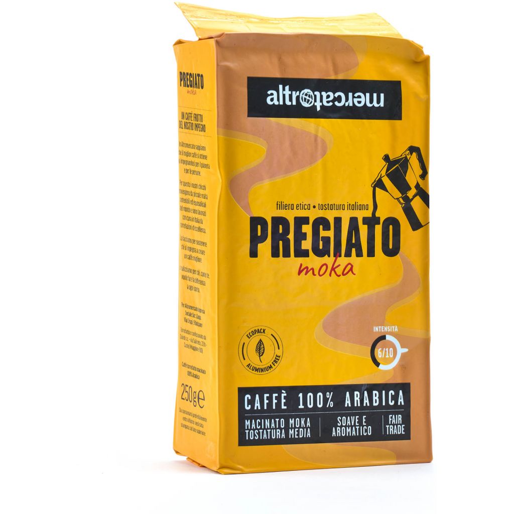 Caff&egrave; 100% arabica Pregiata macinato Moka 250g