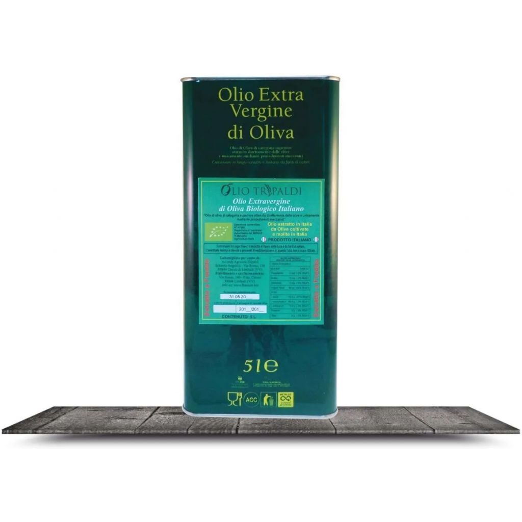 Lattina di Olio extravergine Biologico estratto a freddo 5 lt